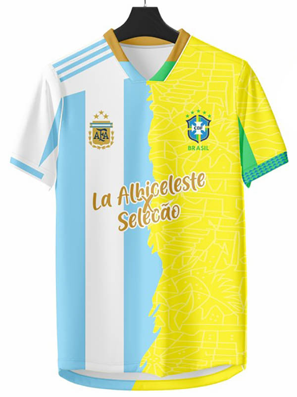 Argentina x Brazil maillot spécial Nama Kamu 10 uniforme de football pour adulte vêtements de sport pour hommes kit de football hauts chemise 2025-2026
